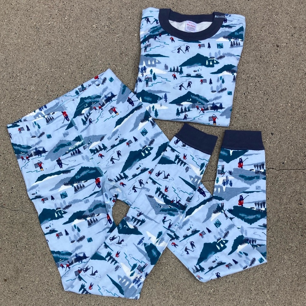 🐬 Hannah Anderson Kids Blue Ski Print Pajamas